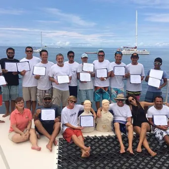 Crew members on Marlin del Rey